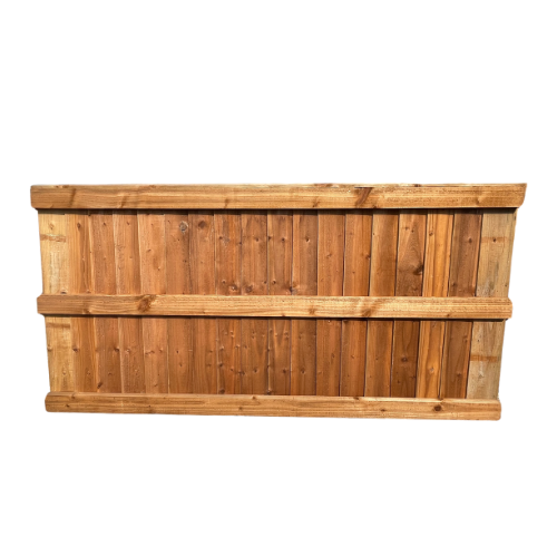 Heavy Duty Brown Treated Closeboard Fence Panel