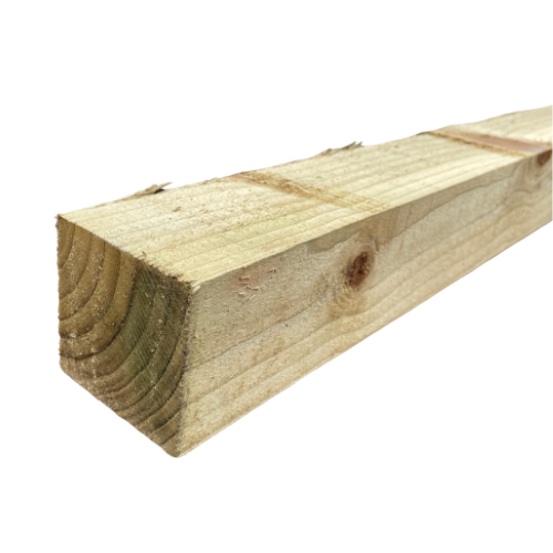 3x3 Green Treated Wooden Fence Post 75mm x 75mm