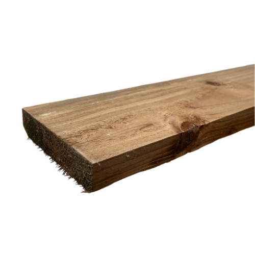 4x1 Brown Treated Wooden Gravel Board 22mm x 100mm