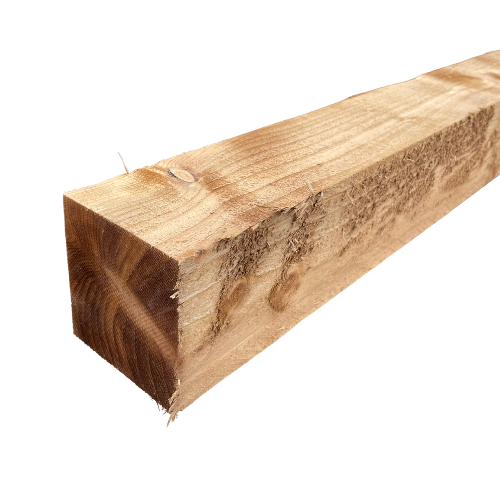 4x4 Brown Treated Wooden Fence Post 100mm x 100mm