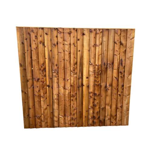 Heavy Duty Brown Treated Closeboard Fence Panel