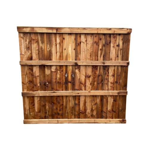 Heavy Duty Brown Treated Closeboard Fence Panel